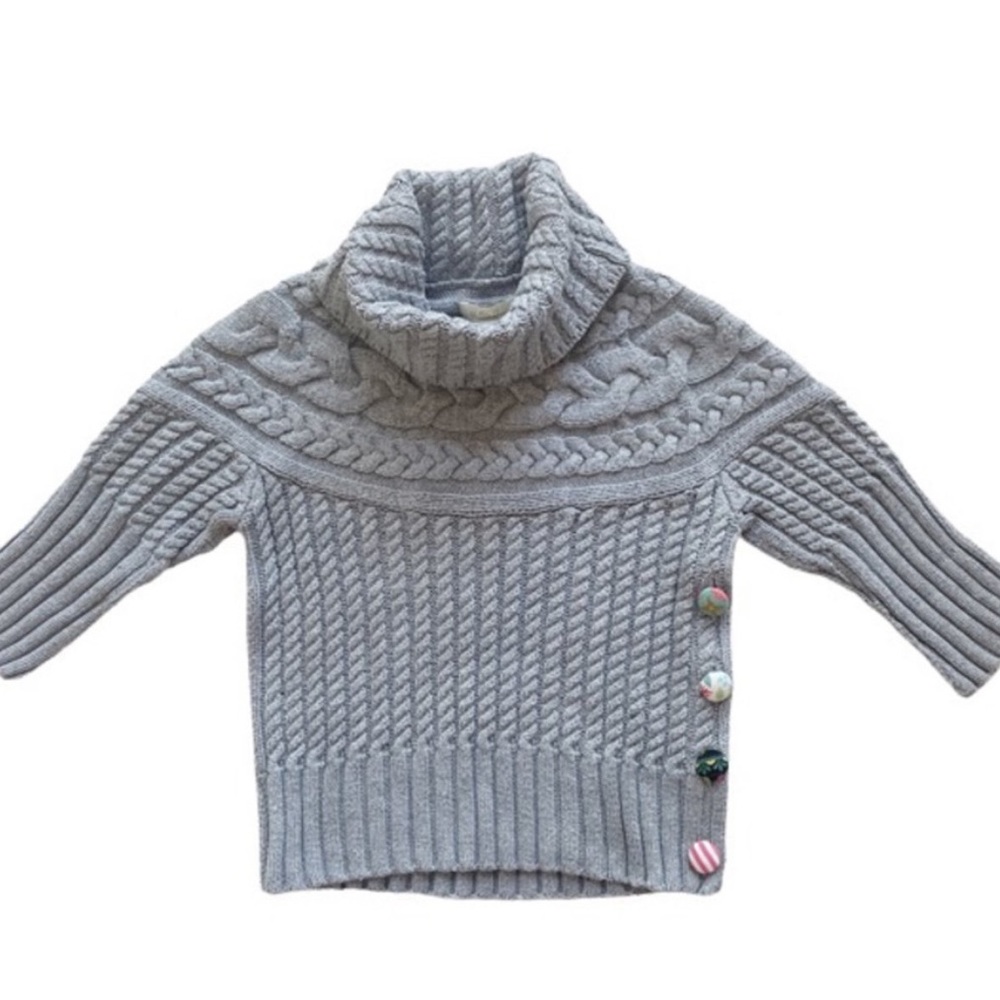 Matilda Jane Flaxen Reese short sleeve crop cable knit sweater SIZE 8.